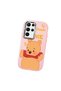 Samsung Galaxy S22 Ultra Compatible Case Camera Protector Pink Silicone Couple Phone Case with Bear Pattern - 3