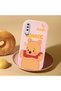Samsung Galaxy A30S Compatible Case Camera Protector Pink Silicone Couple Phone Case Bear Patterned - 2