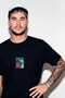 Men's Oversize T-Shirt Birds Atelier Printed Black – Crew Neck, Comfortable Fit, 100% Cotton - 4