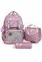 Waterproof Holographic Primary School Bag Set of 3 – Lunchbox and Pencil Case
