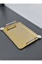 Figured, Metal-Handled, Stainless Steel Rectangular Tray Luxury Presentation Tray Light Gold-Silver - 7