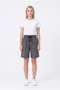 Women's Smoked Above-Knee Shorts Relaxed Fit Casual Sports Bermuda Shorts with Pockets and Laces - 2