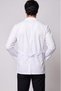 Men's Shirt Collar Long Sleeve Snap Fastener Jacket Oversized White Alpaca Fabric Doctor and Teacher Coat - 5
