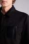 Ultra Soft Slim Fit Polo Collar Lined Suede Coat with Snap Fasteners H2731Ax26Au - 4