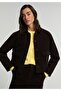 Fashion Fit Women's Brown Jacket with Snap Fasteners and Lining