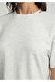 Regular Fit Round Neck Plain Women's Ecru Short Sleeve T-Shirt - 4
