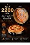 جهاز صنع الخبز العربي والبيتزا الكهربائي 40 سم، 2200 واط، تسخين مزدوج الجوانب، تحكم مزدوج في درجة الحرارة، لوح جرانيت غير لاصق، نافذة عرض - 2