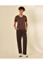 Women Brown V-Neck T-Shirt - 5