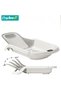 12PCS Baby Bath Tub, 25 Gears Height Adjustable Baby Bathing Seat, Bath Support Tub with Temperature Sensing + Shower Cap + Shower Cup + Duckling toys *4 + Ocean Balls *5, for Baby Boys and Girls 0-24