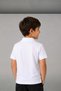 Tr Unisex Children's Polo Collar Short Sleeve Cotton School T-Shirt White - 3