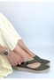 Cower Green Genuine Leather Ballerina Shoes - 3