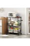 Heavy Duty 3-Tier Metal Kitchen Storage Cart – Adjustable Wire Shelves, 600 Lbs Capacity, Organizer Trolley with Handle, Basket & 360° Lockable Wheels for Kitchen, Pantry, Laundry, Bathroom, Office - 5