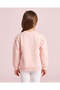 Girls Pink Heart Appliqué Frill Neck Sweatshirt - 4