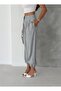 Monaco – Women's High Waist Polyviscon Woven Trousers with Elastic Ankle Cuffs - 5