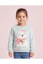 Girls Blue Bear Sequin Polar Fleece Sweatshirt