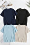 Unisex Mixed Print T-Shirt Set – 4-Pack Crew Neck Casual T-Shirts - 2