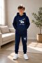 Busekids Printed Hooded Unisex Tracksuit Set with Kangaroo Pocket