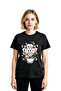 Women's Game Themed Line Art Printed Short Sleeve T-Shirt Paper Card Deck Poker Chip Pattern Casual Comfortable
