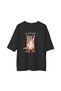 Women's Oversize Printed T-Shirt Relaxed Fit Short Sleeve Round Neck Casual for Rock Music Fans - 2
