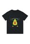 Children's Fitness Avocado Printed Short Sleeve Round Neck T-Shirt 100% Cotton Relaxed Fit Casual Modern - 2