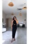 Black Glitter Chiffon Premium Dress with Snail Accessories - 4