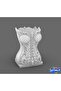 Goth Corset Design Makeup Brush Holder and Organizer - 5