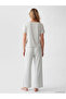 Lcw Dream Blue V-Neck Striped Women's Pajama Set - 4