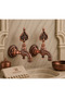 3-Piece Luxury Hammam Set 2 Pieces Copper Patterned Ottoman Faucet with Aerator + Copper Hammam Bowl Brass Kurna Faucet Set - 2