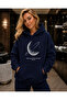 Women's Ringed Planet Printed Casual Basic Sweatshirt