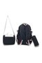 Girl's 3-Piece Primary School Bag Set with Lunch and Pencil Case, Black with Plush Accessories - 6