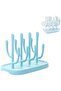 Portable and detachable blue baby bottle drying rack