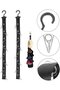 Two-piece hat rack with 8 clips, black