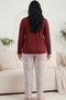 Patterned Embroidered Buttoned Cotton Lycra Large Size Oversized Knitted Pajama Set26240948 - 3