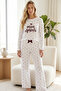 White Patterned Cotton Lycra Knitted Pajama Set26241165 - 2