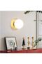 Gold medieval wall lamp E27 white glass. - 4