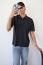 Men's Polo Collar Oysho Fabric T-Shirt Anthracite - 26Y 4029 - 3