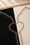 Double Heart Black and White Gold Embroidered Double Prayer Rug Set |   Dowry and Gift Prayer Mat - 3