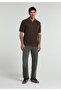 Relaxed Straight Fit Men's Green Cast Denim Jean Pants
