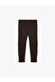 Elastic Waist Drawstring Cotton Ribbed Below-Knee Leggings - 2