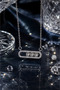 Sparkling Three Stone Steel Necklace (Silver Color)