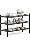 Dranixly 2-Tier Shoe Rack, Bamboo Stackable Shoe shelf Storage Organizer, Shoe Stand for Closet, Ent