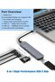 موزع USB 3.0 نشط بـ 8 منافذ، محول USB مع مصدر طاقة 5 فولت 3 أمبير، شاحن سريع ومحول بيانات - 2