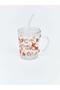 Mixed Flower Printed Glass with Straw 400 ml (W6) - 5
