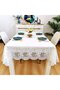 Waterproof, oil-proof, and heat-resistant tablecloth—an easy-care rectangular tablecloth—a classic plastic tablecloth adorned wit... - 5