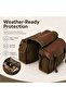 Khaki waterproof double pannier canvas. - 3