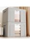 100L Clothes Storage Bag, 2 Pack Foldable Bag Organizer, Large Capacity Storage Bins with Durable Ha