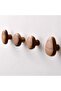 Wall hooks, 4 wooden coat hooks, decorative wall hooks, handcrafted wooden wall rack - 2