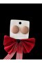 Soft Beige Color Polymer Surface Round Bijouterie Earrings - 2
