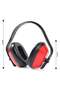 Sponge Industrial Accessory Pad Noise Reduction Ear Protective Muff Black Red Adjustable Headband, Safety Hearing Protection for Work - 6