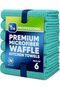 Kitchen Towels - Microfiber Waffle Weave Towels | White | 16 x 16 in. (6 Pack) | Absorbent, No Lint,